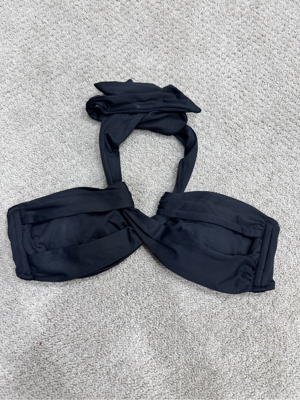 Seafolly Collective Halter Black Bandeau Bikini Top